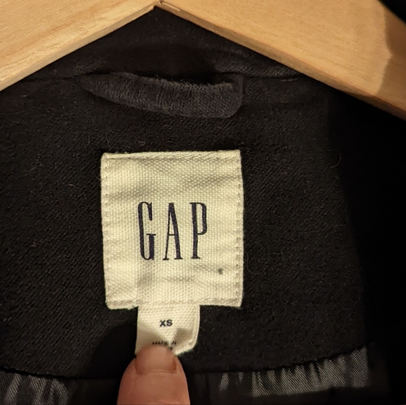 Gap Bloggers Fave Black Gold Military Cropped Band Tuxedo Blazer Jacket - Picture 9 of 11